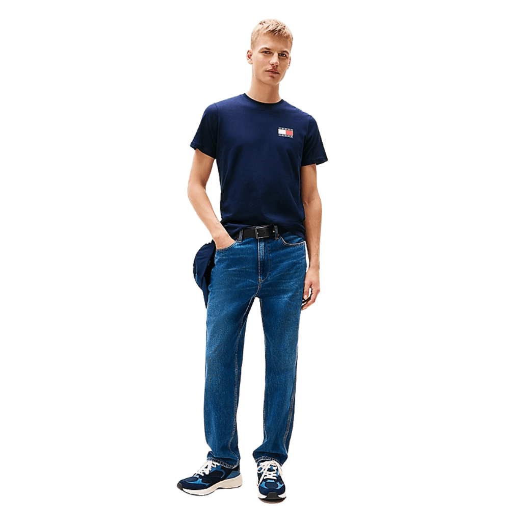Tommy Jeans Slim Essential Flag T-Shirt Dark Night Navy