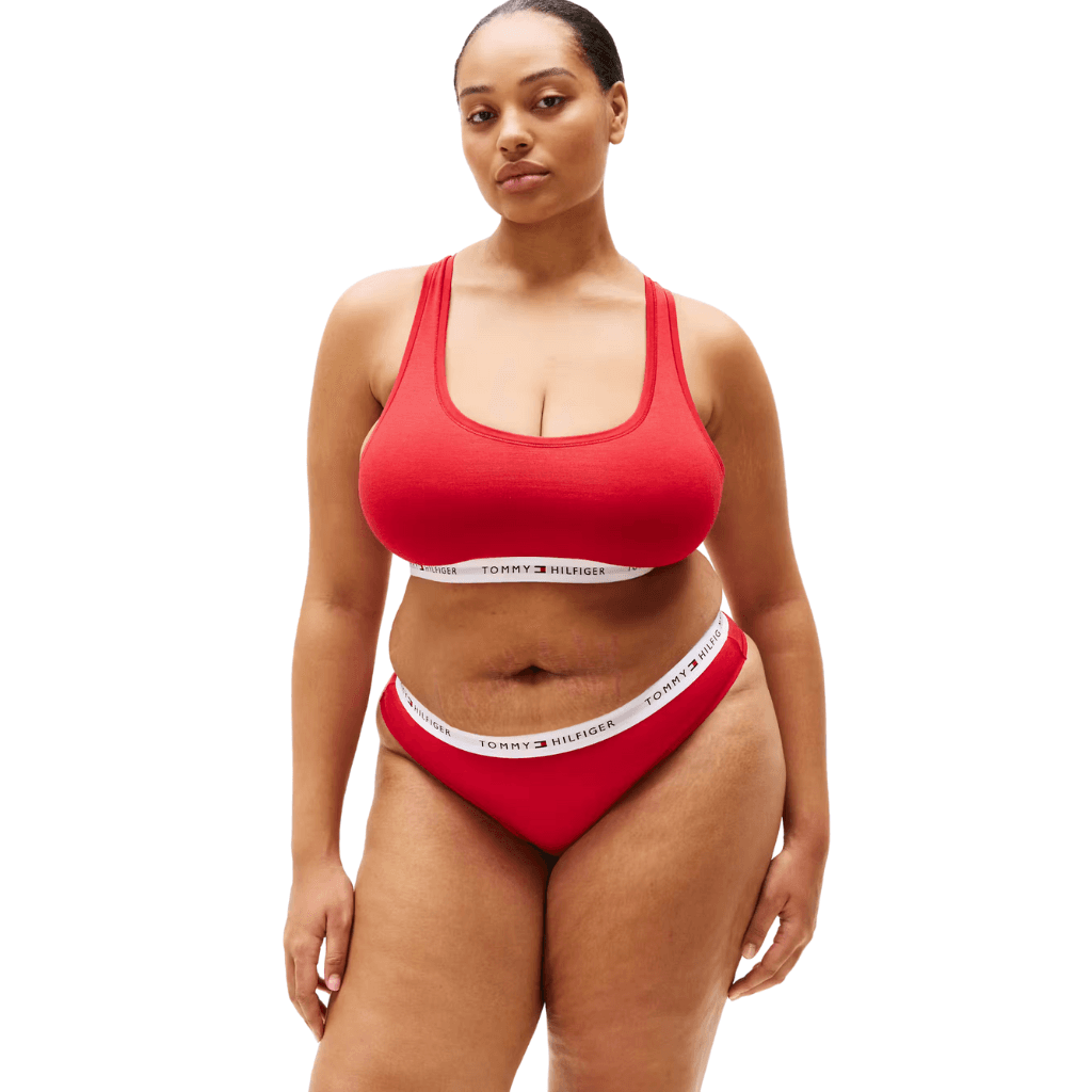 Tommy Hilfiger Repeat Logo Thong Curve Primary Red
