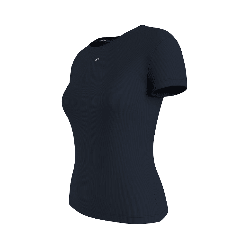 Tommy Jeans Slim Essential Ribbed T-Shirt Dark Night Navy