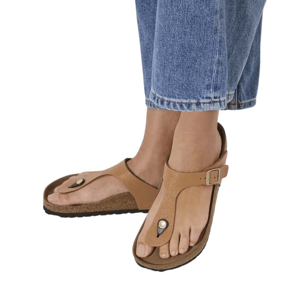 Birkenstock GizehI Vegan Birko- Flor Birkibuc Pecan Narrow