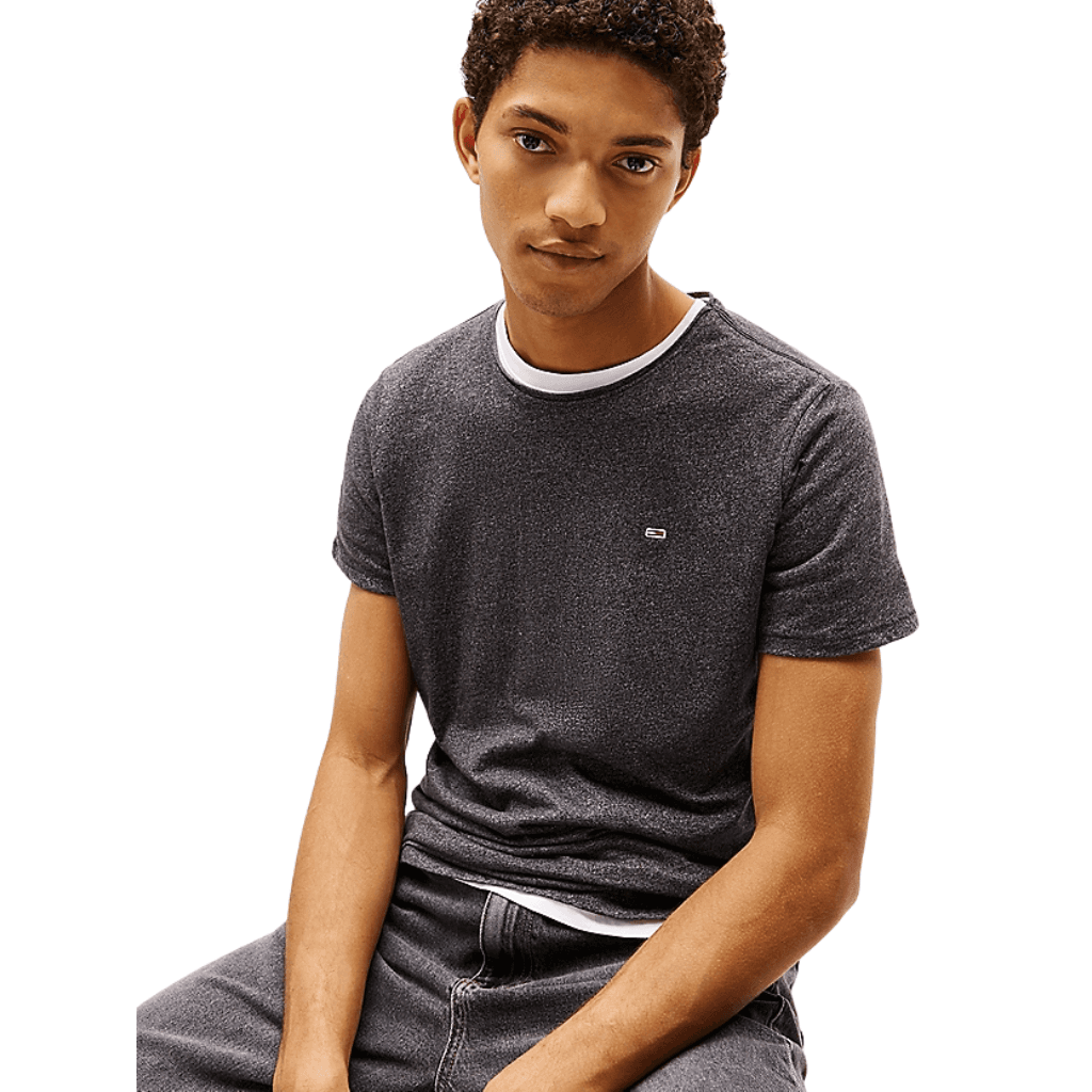 Tommy Jeans Slim Fit Crew Neck T-Shirt Black