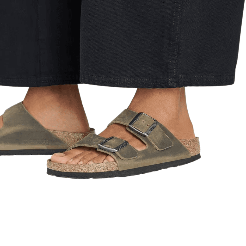 Birkenstock Arizona Natural Leather Oiled Faded Khaki Regular