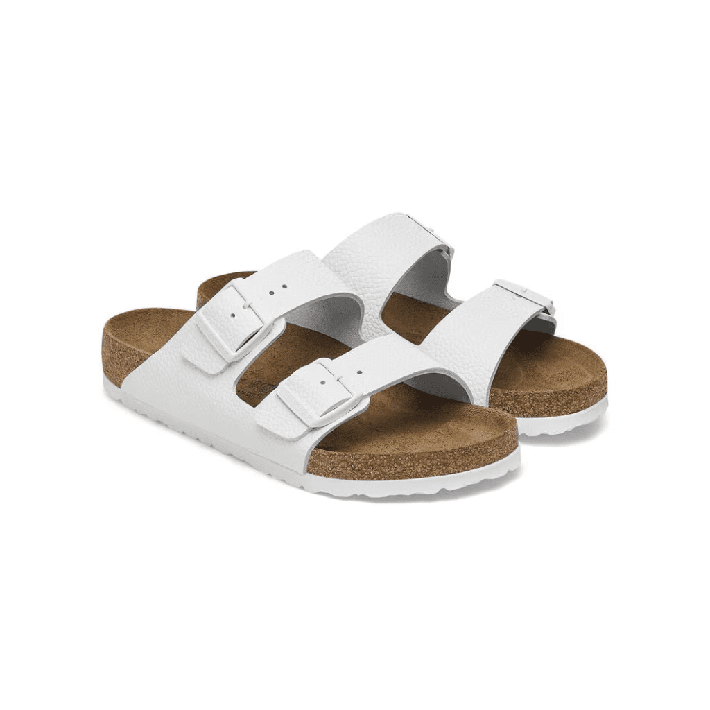 Birkenstock Arizona Natural Leather White Regular