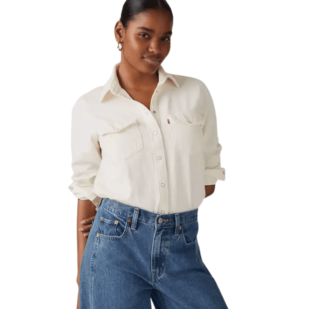 Levi's Iconic Western Shirt Ecru Crew 4