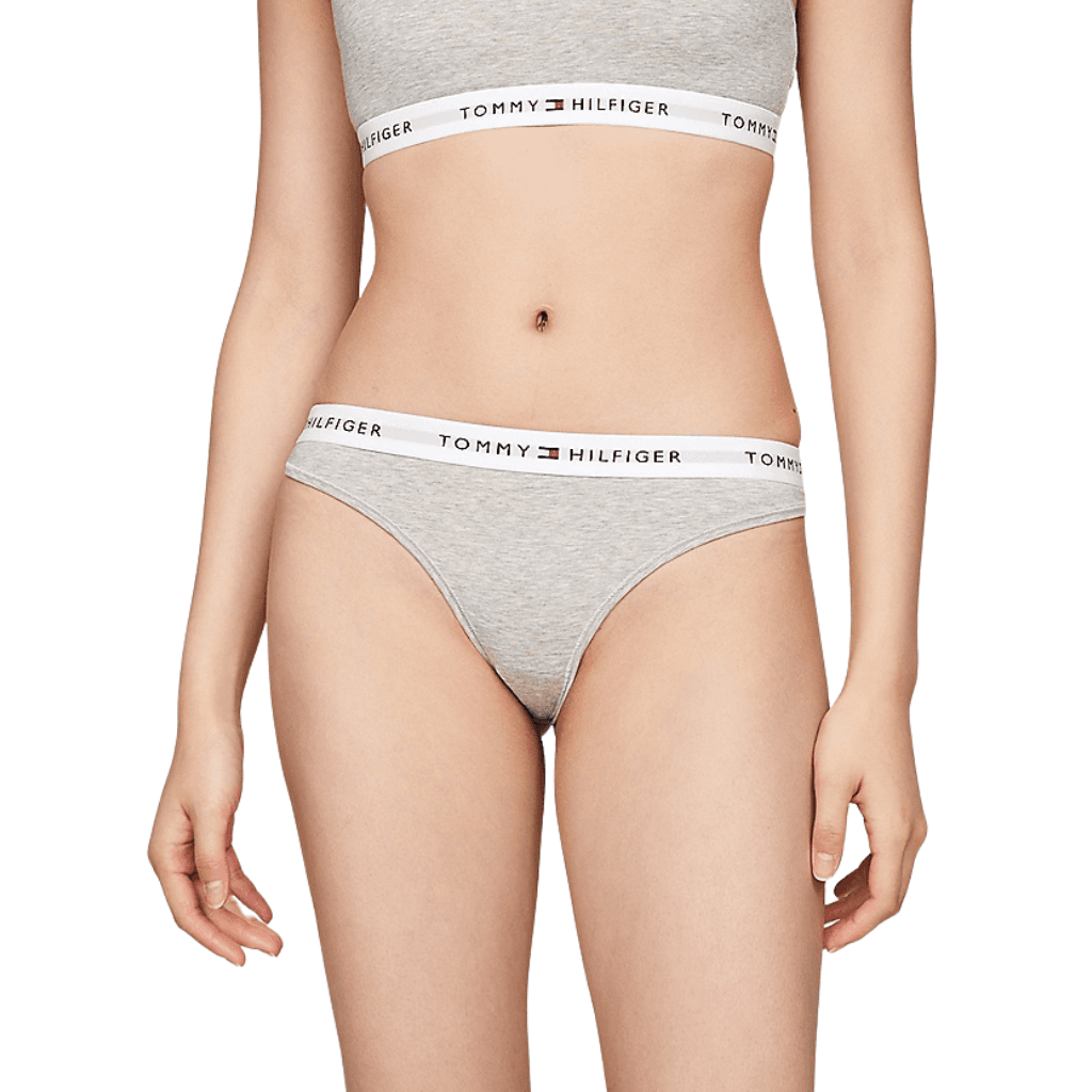 Tommy Hilfiger Logo Thong Light Grey Heather