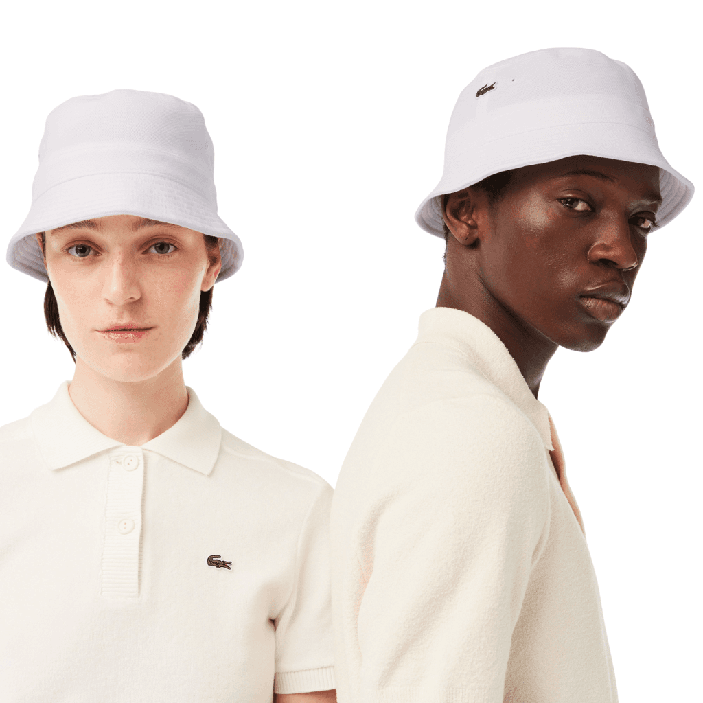 Lacoste Cotton Bucket Hat White