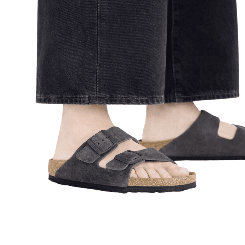 Birkenstock Arizona Suede Leather Velvet Grey Regular