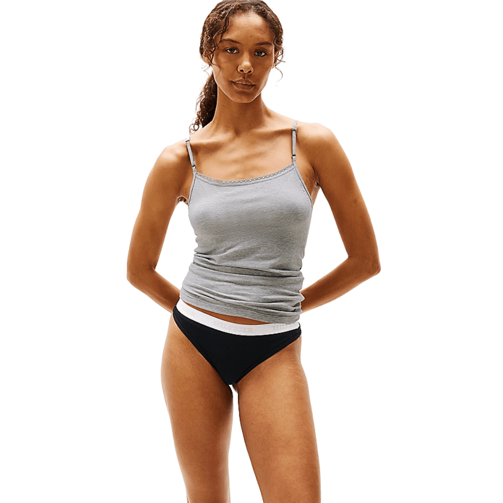 Tommy Hilfiger 2-Pack Lace Trim Camis White/Grey Heather