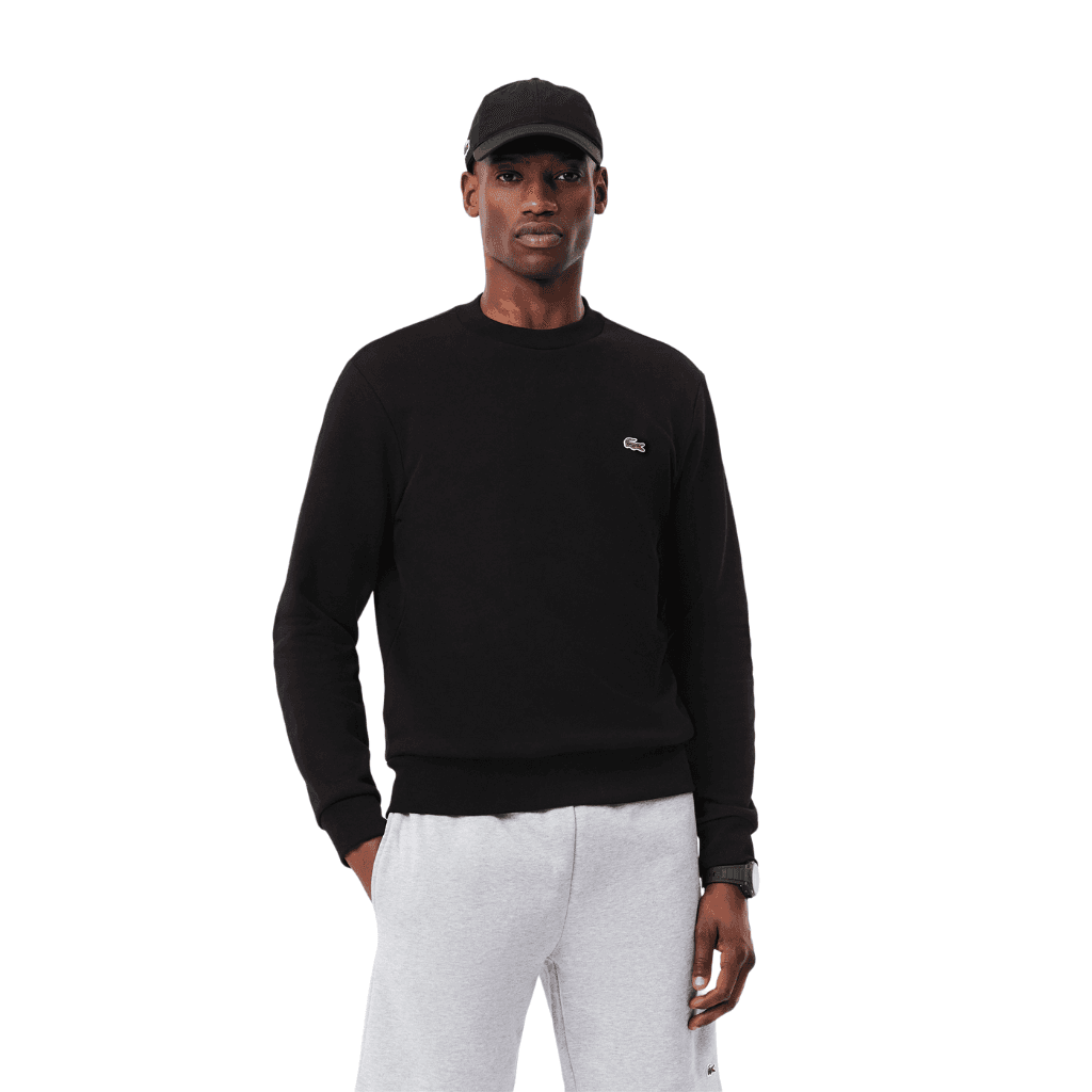 Lacoste Fleece Crew Neck Sweatshirt Black