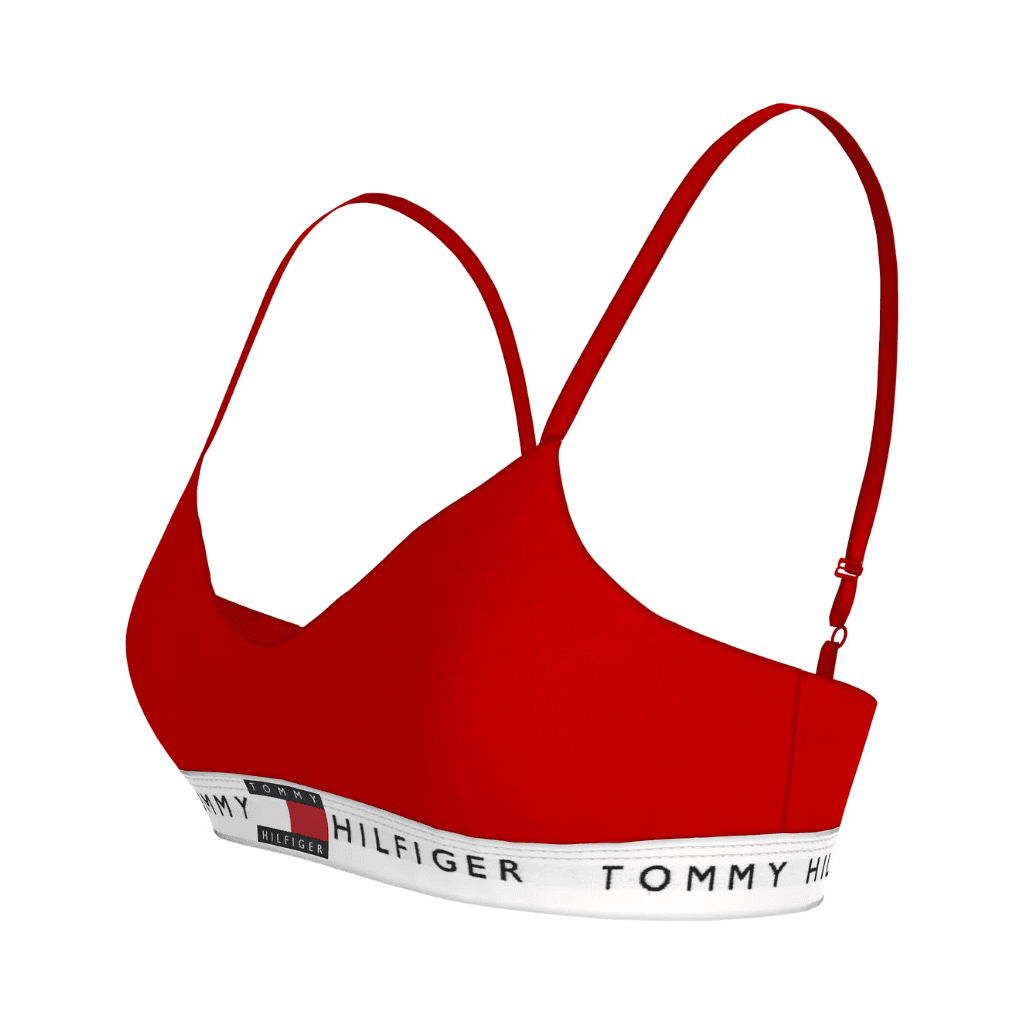 Tommy Hilfiger Logo Bralette Lift Primary Red