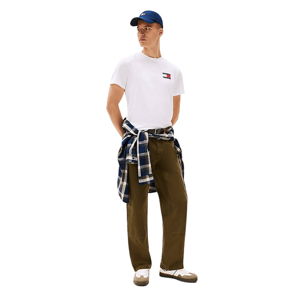 Tommy Jeans Slim Essential Flag T-Shirt White