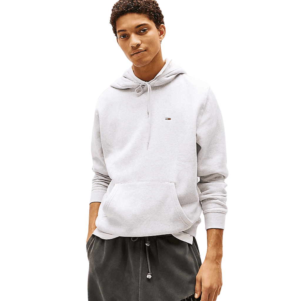 Tommy Jeans Regular S Flag Hoody Silver Grey Heather