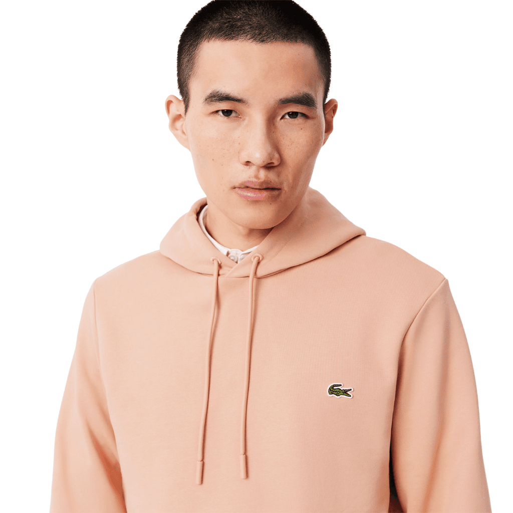 Lacoste Classic Fit Fleece Hoodie Latte