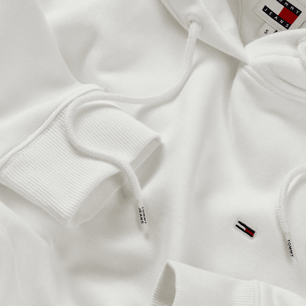 Tommy Jeans Regular Flag Hoody White