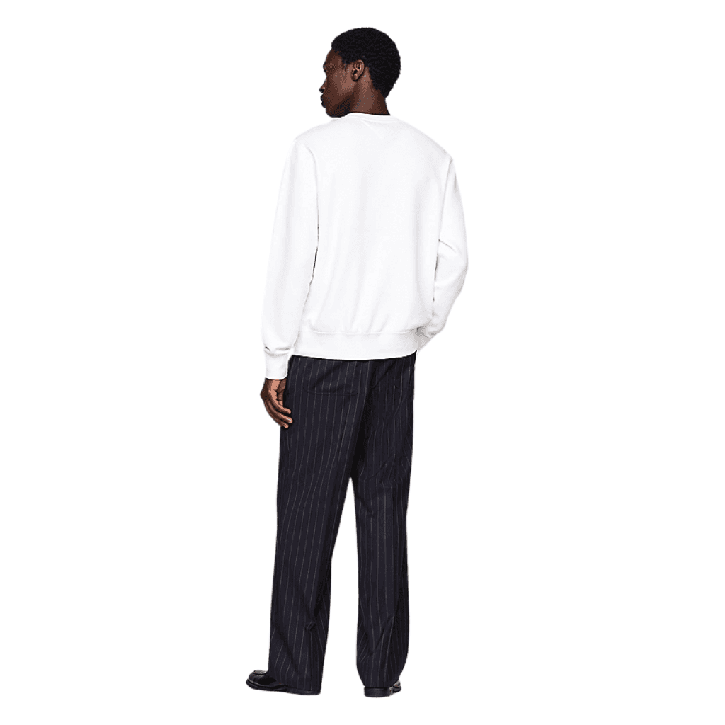 Tommy Hilfiger Fleece Crew Neck Jumper White