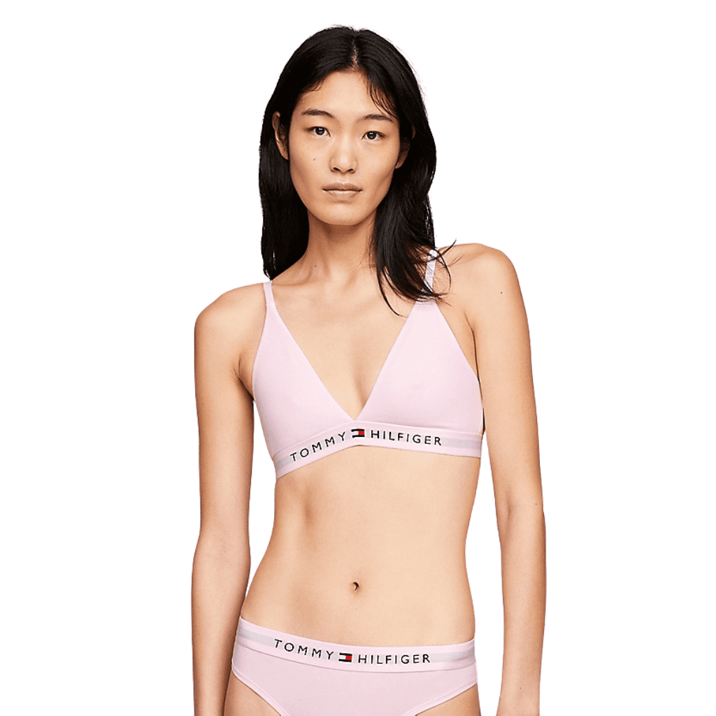 Tommy Hilfiger Unlined Triangle Bralette Light Pink