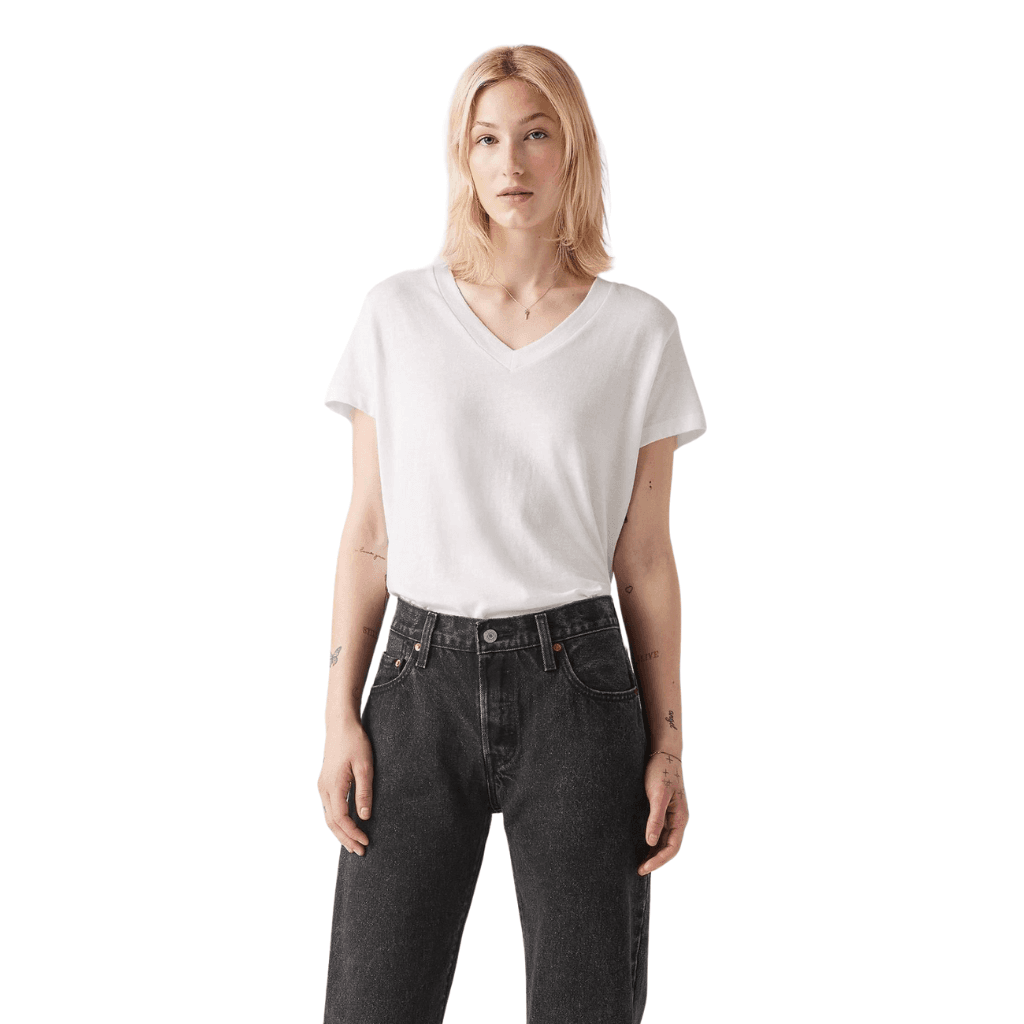 Levi's Boxy V Neck Tee White