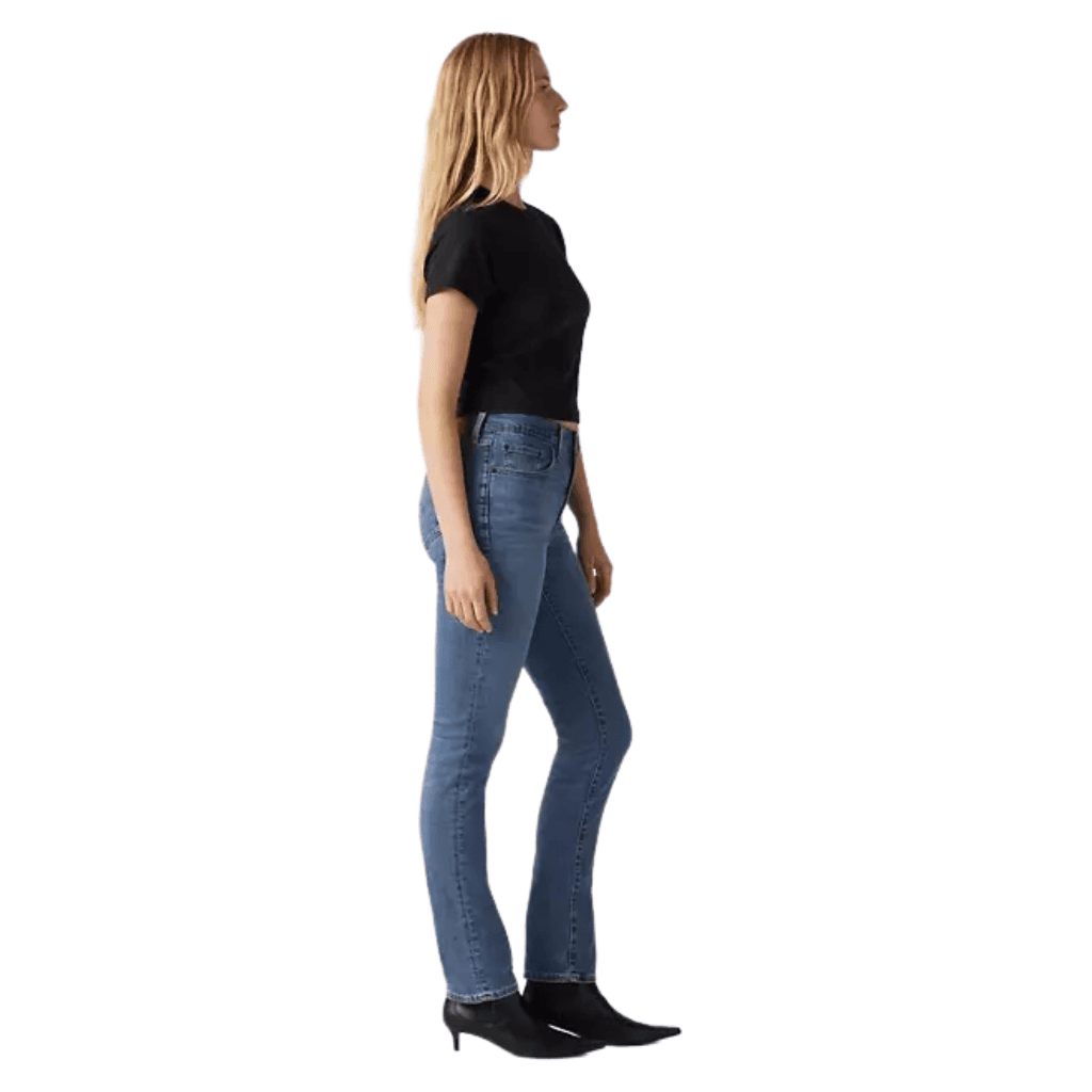 Levi's 724 High Rise Straight Jeans Blue Wave Mid