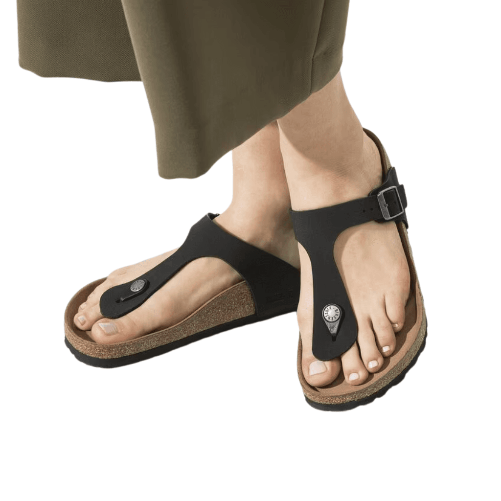 Birkenstock GizehI Vegan Birko- Flor Birkibuc Black Regular