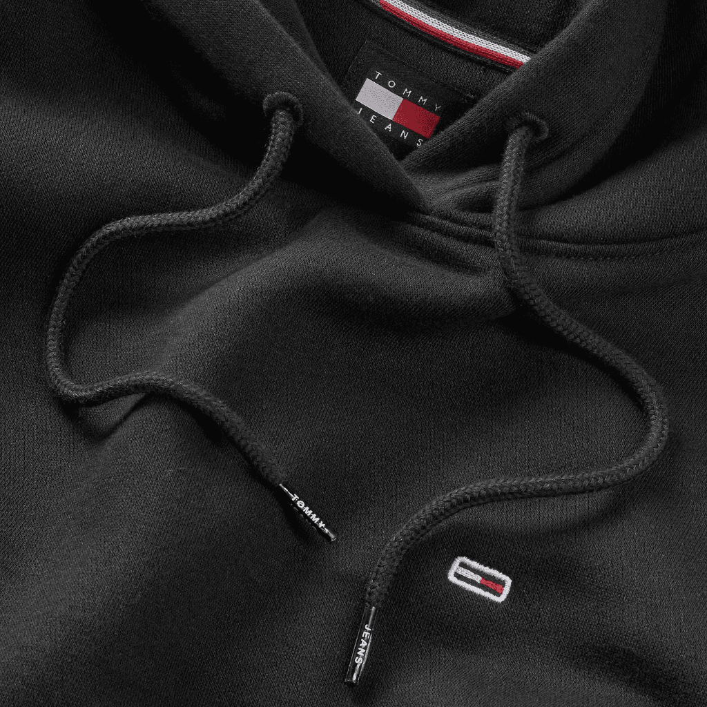 Tommy Jeans Regular Flag Hoody Black
