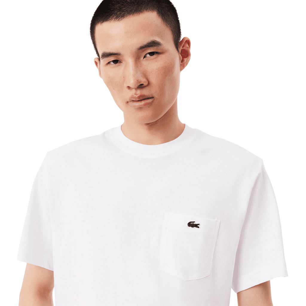 Lacoste Midweight Jersey Pocket T-Shirt White