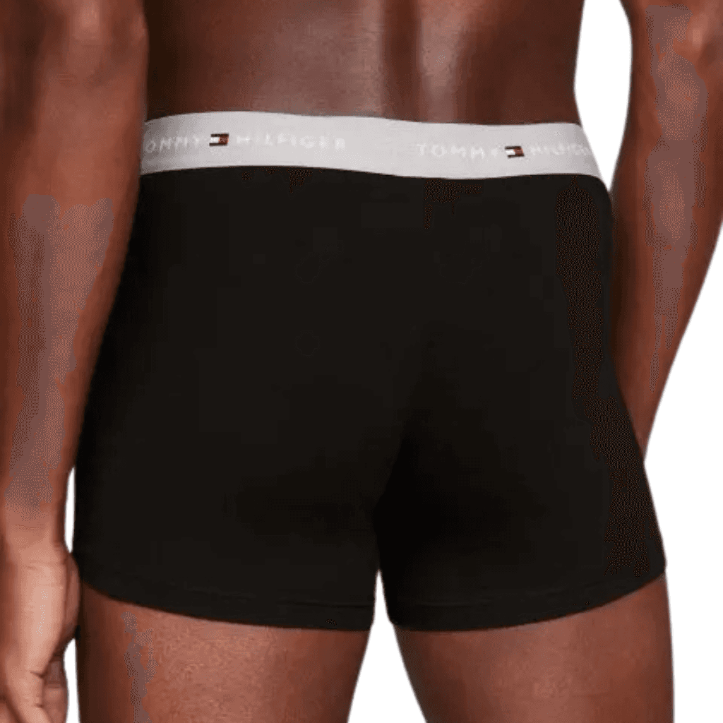 Tommy Hilfiger 3 Pack Waistband Trunks Grey Heather/Black/White