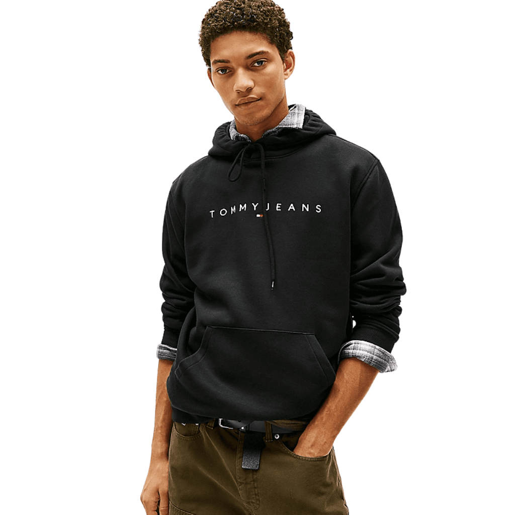 Tommy Jeans Linear Logo Hoody Black