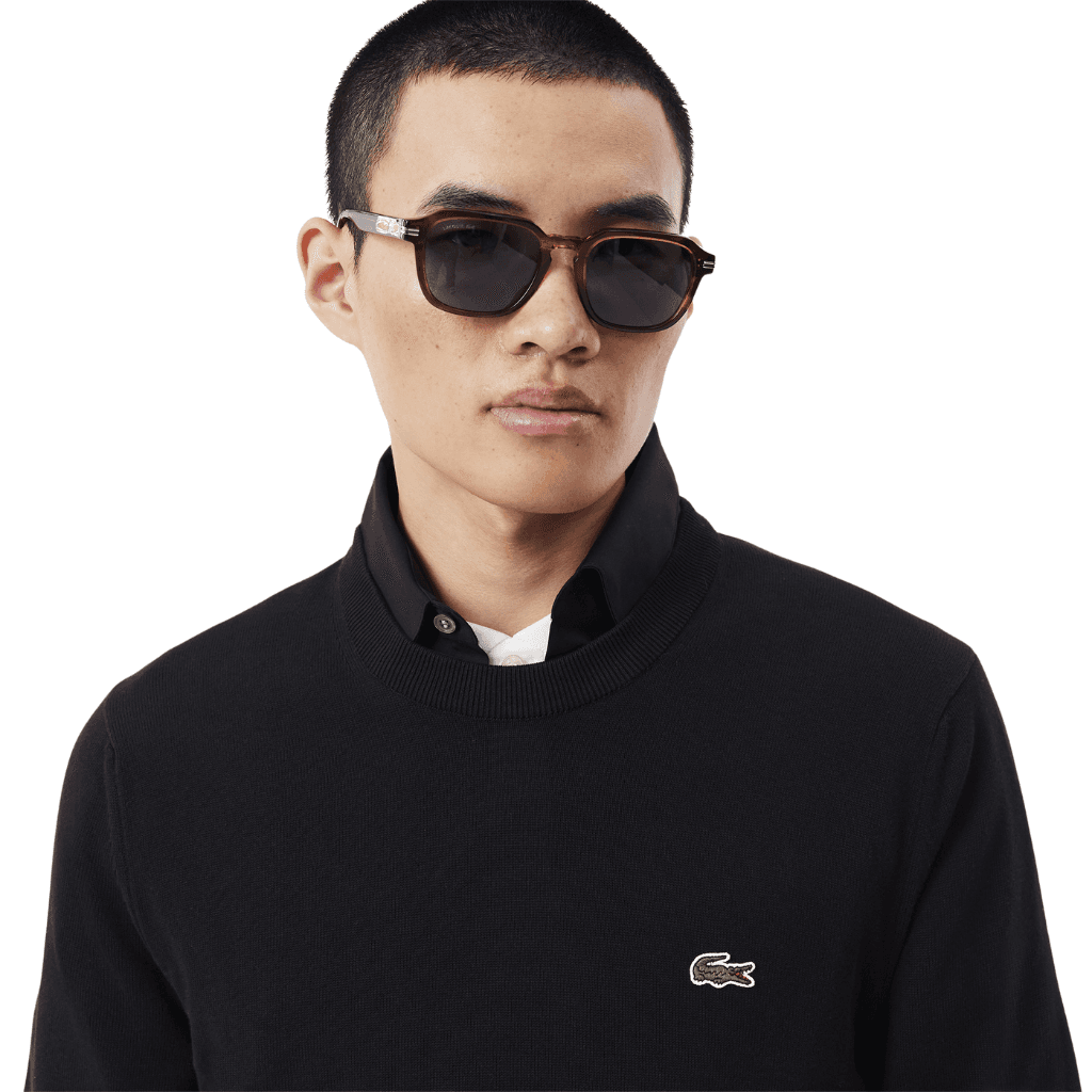 Lacoste Monochrome Crew Neck Sweater Black