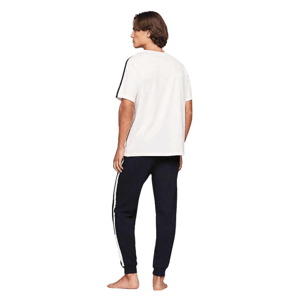 Tommy Hilfiger Stripe Sleeve Tee Ecru