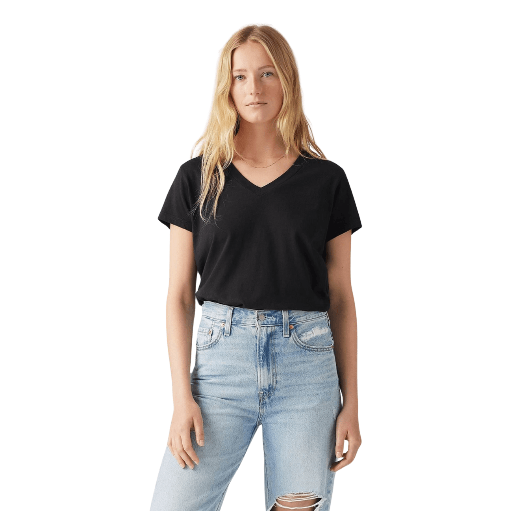Levi's Boxy V Neck Tee Caviar