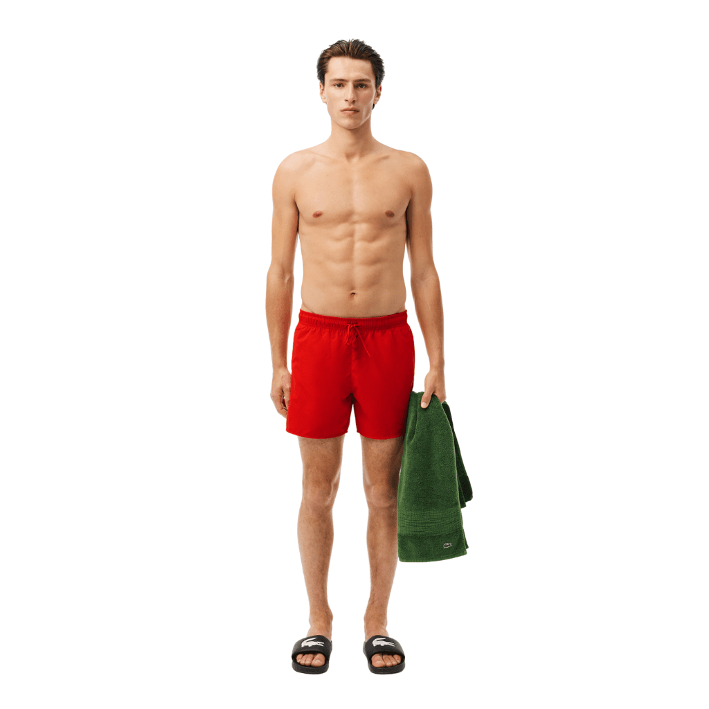 Lacoste Monochrome Swim Shorts Red/Green