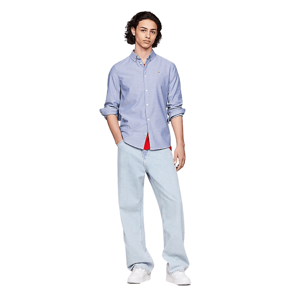 Tommy Jeans Stretch Oxford Slim Fit Shirt Twilight Navy