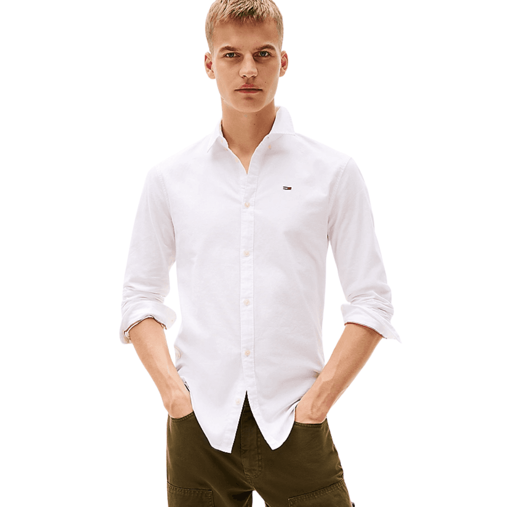 Tommy Jeans Stretch Oxford Slim Fit Shirt White