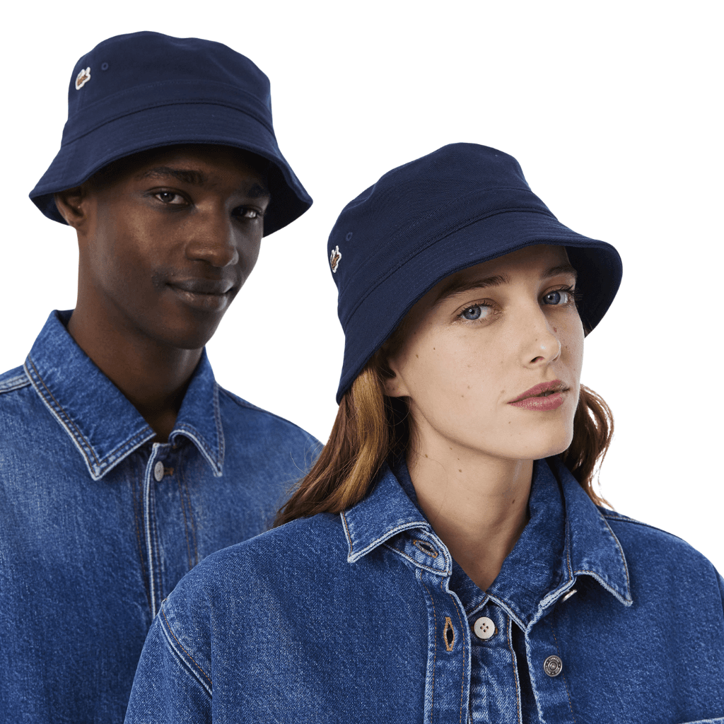 Lacoste Cotton Bucket Hat Navy Blue