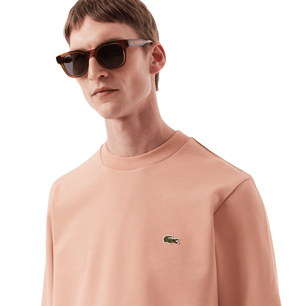 Lacoste Classic Fit Cotton Fleece Sweatshirt Latte