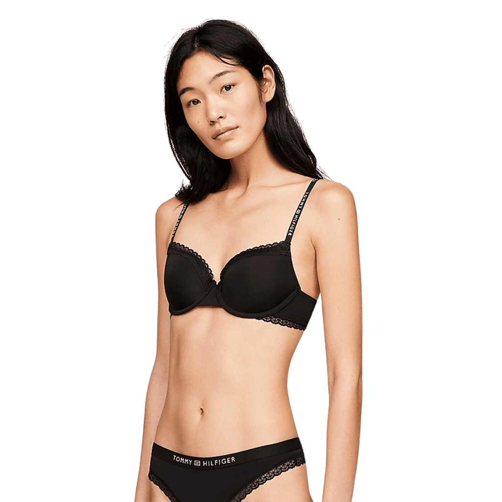 Tommy Hilfiger Lace Demi-Cup Bra Black