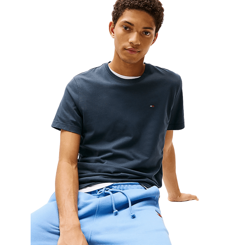 Tommy Jeans Slim Fit Jersey T-Shirt Black Iris