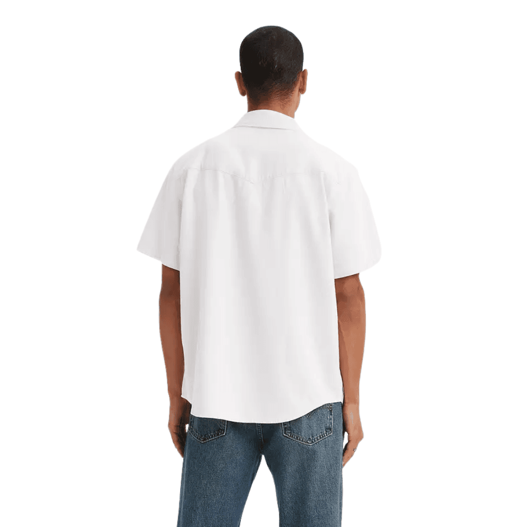 Levi's Short Sleeve Western Shirt Newman Ecru White