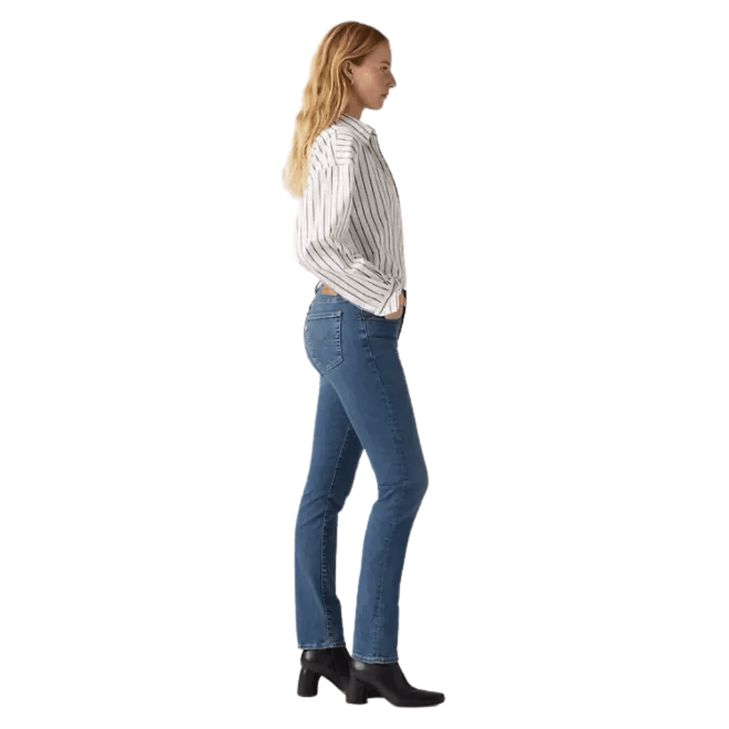 Levi's 724 High Rise Straight Jeans Blue Wave Dark