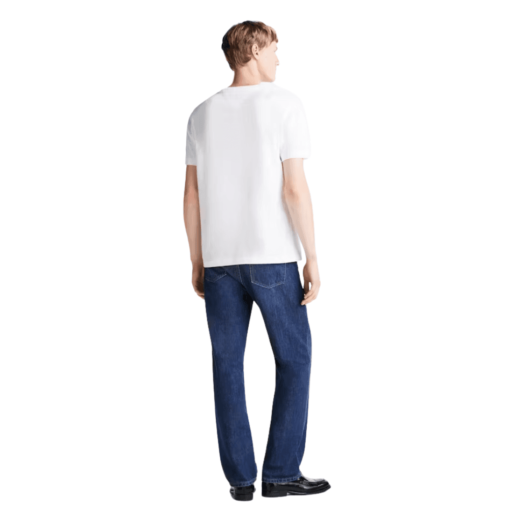 Tommy Hilfiger Flag Embroidered Crew T-Shirt White