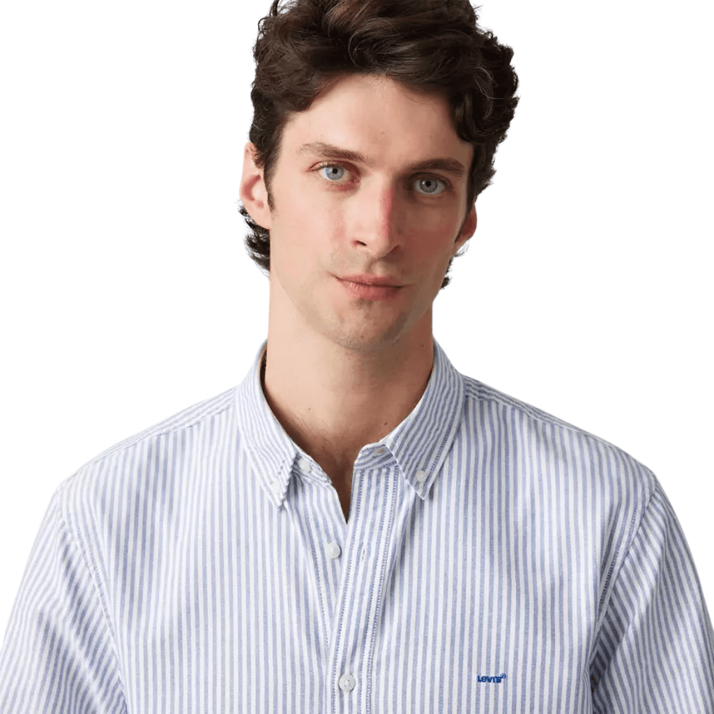 Levi's Authentic Button Down Shirt Waylon Stripe True Blue