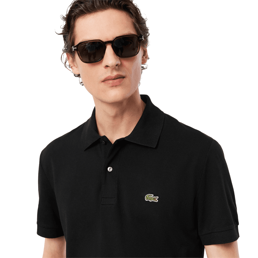 Lacoste L.12.12 Classic Fit Stretch Polo Shirt Black