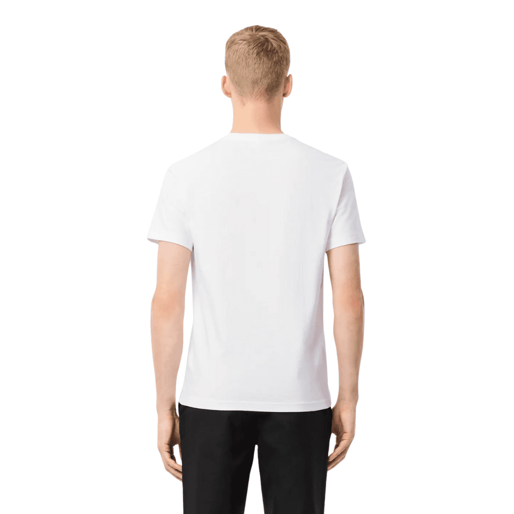 Lacoste Midweight Jersey V-Neck T-Shirt White