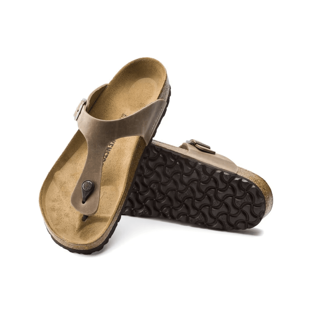 Birkenstock Gizeh Natural Leather Oiled Tabacco Brown Narrow