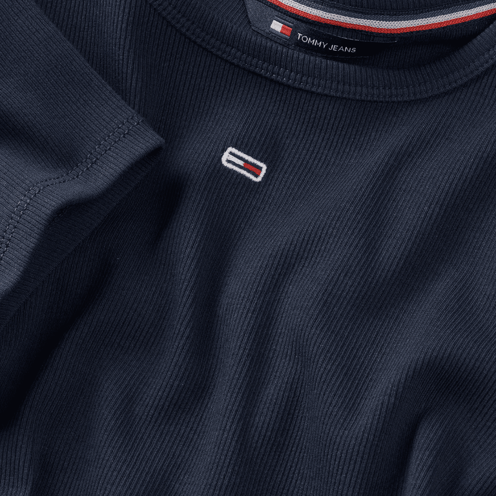 Tommy Jeans Slim Essential Ribbed T-Shirt Dark Night Navy