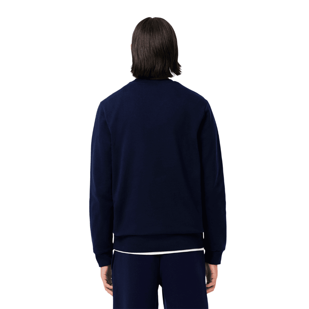 Lacoste Fleece Crew Neck Sweatshirt Navy Blue