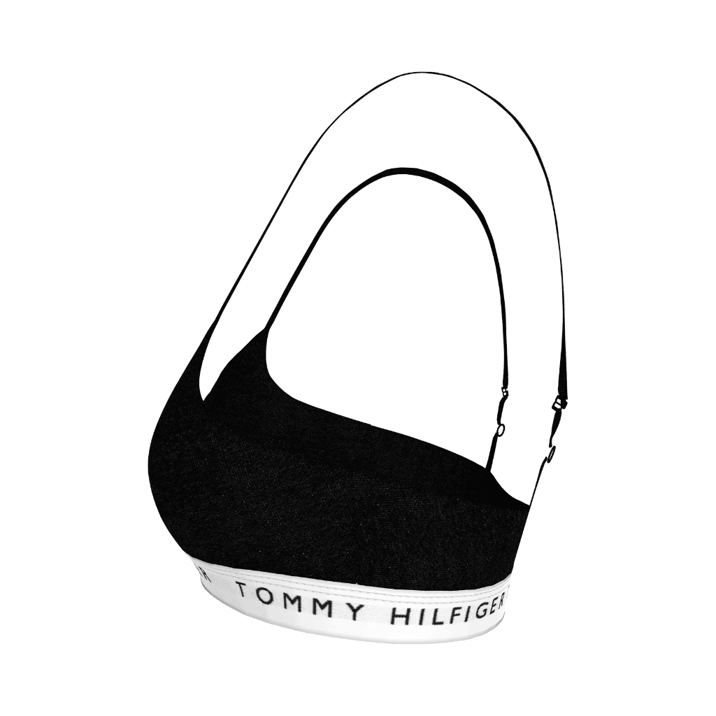 Tommy Hilfiger Logo Bralette Lift Black