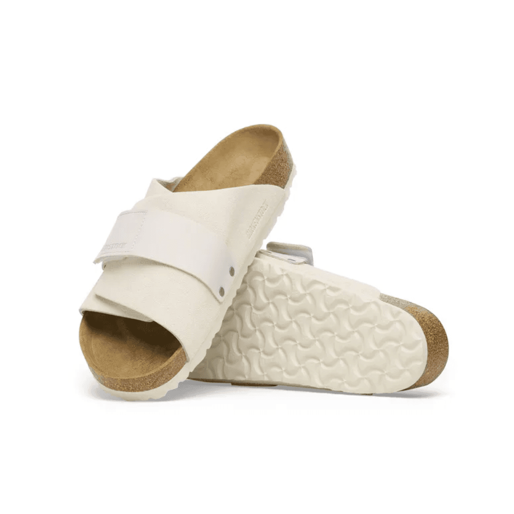 Birkenstock Kyoto Nubuck Leather/Suede Antique White Narrow