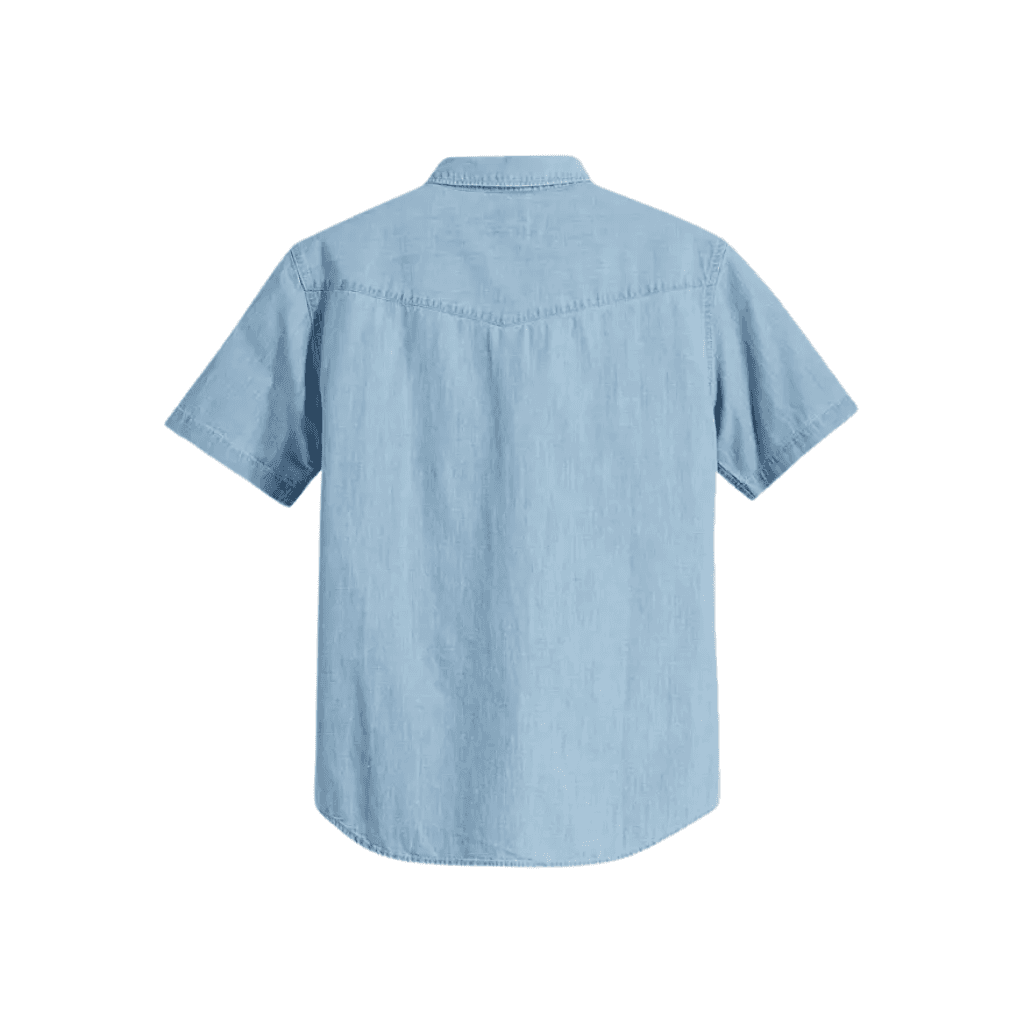 Levi's Short Sleeve Western Shirt New Hyde Chambray Blue