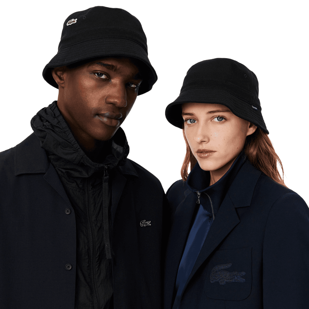 Lacoste Cotton Bucket Hat Black